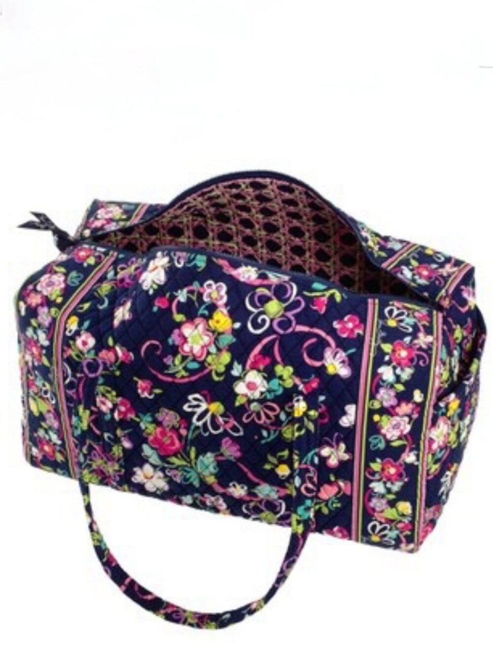 Vera Bradley Retired Navy Floral Weekender Travel Bag